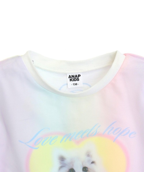 ANAP kids（アナップキッズ）の「チュール レイヤード キャット プリント トップス（Tシャツ/カットソー・キッズ・ホワイト/クリア・110/120/130）」の10枚目の写真