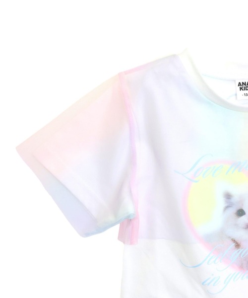 ANAP kids（アナップキッズ）の「チュール レイヤード キャット プリント トップス（Tシャツ/カットソー・キッズ・ホワイト/クリア・110/120/130）」の11枚目の写真