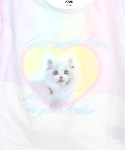 ANAP kids（アナップキッズ）の「チュール レイヤード キャット プリント トップス（Tシャツ/カットソー・キッズ・ホワイト/クリア・110/120/130）」の12枚目の写真