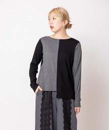 OSMOSIS | 2WAY配色テレコプルオーバー(Tシャツ/カットソー)