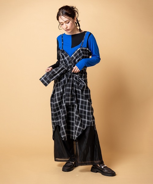 OSMOSIS（オズモーシス）の「2WAY配色テレコプルオーバー（Tシャツ/カットソー・レディース・グレー/ベージュ/ブラック・ONE SIZE）」の11枚目の写真