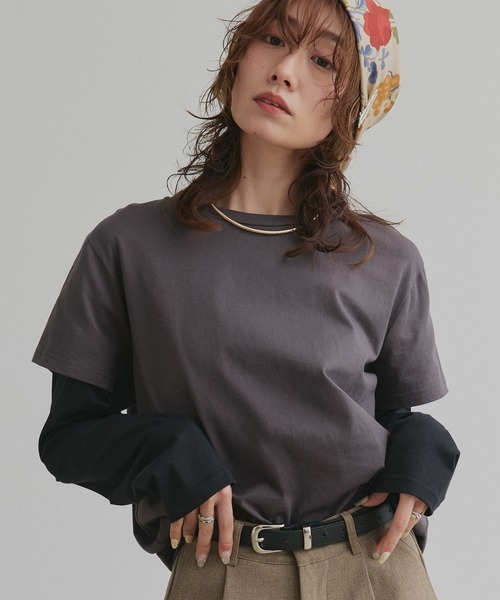 セール】アソート フェイク レイヤード ロンT（Tシャツ/カットソー