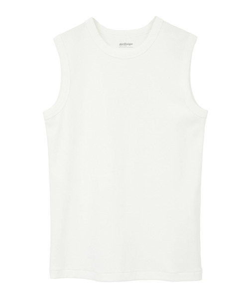 martinique(マルティニーク)の「コットンフライスノースリーブプルオーバー(Tシャツ/カットソー・レディース・ホワイト/ピンク/ブラウン・FREE)」の2枚目の写真