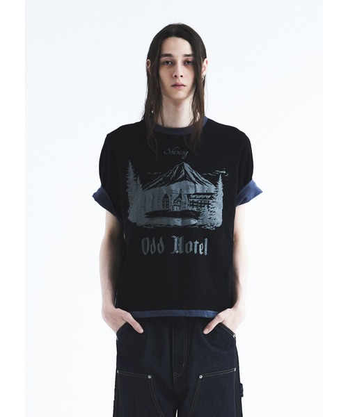 DAIRIKU(ダイリク)の「"Odd Hotel" Reverside H-S Tee(Tシャツ/カットソー・メンズ・ネイビー系/ブラック系その他・M/L)」の4枚目の写真