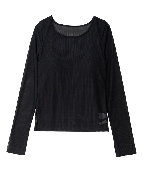 KOBE LETTUCE(コウベレタス)の「カップ付きチュールレイヤードトップス(Tシャツ/カットソー・レディース・ベージュ/ブラック/オフホワイト・M)」の11枚目の写真