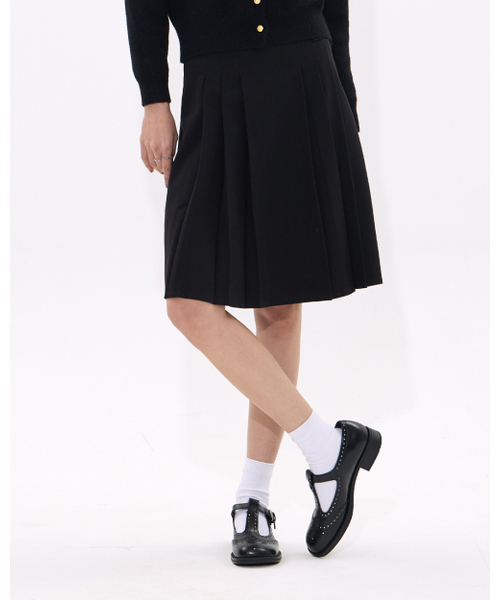 MOAA（モア）の「Minimal Pleated A-line Skirt (GREY)（スカート・レディース・その他・SMALL/MEDIUM）」の2枚目の写真