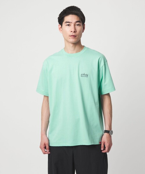 green label relaxing（グリーンレーベルリラクシング）の「＜Manhattan Portage＞ ロゴ Tシャツ（Tシャツ/カットソー・メンズ・ブラック/ホワイト/ターコイズブルー系・M/L/XL）」の3枚目の写真