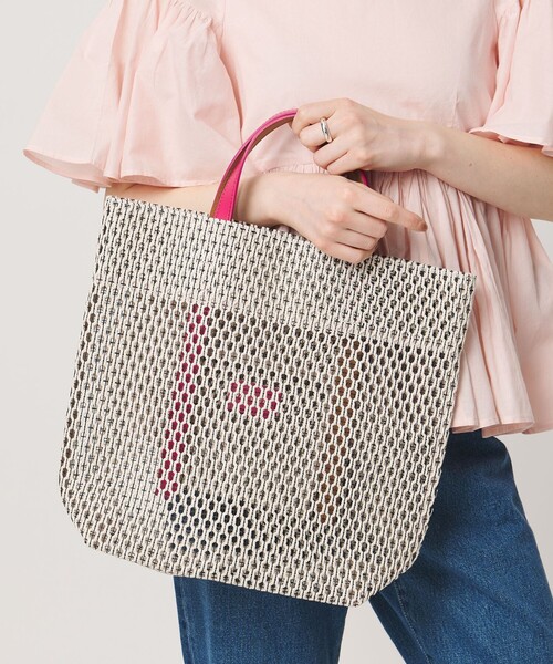 MARY AL TERNA(メアリオルターナ)の「【一部別注】<MARY AL TERNA>GAP MESH トートバッグ(トートバッグ・レディース・ピンク/ライトグレー/ブラック・FREE)」の1枚目の写真