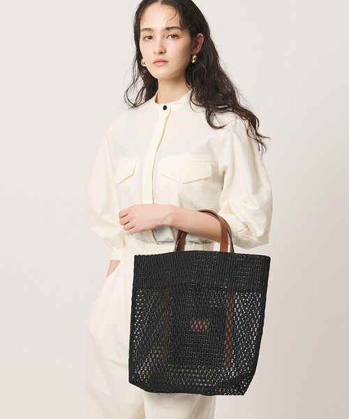 MARY AL TERNA(メアリオルターナ)の「【一部別注】<MARY AL TERNA>GAP MESH トートバッグ(トートバッグ・レディース・ピンク/ライトグレー/ブラック・FREE)」の4枚目の写真