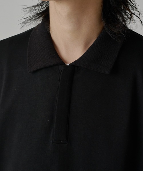 Lui's（ルイス）の「ポンチオーバーポロ（Tシャツ/カットソー・メンズ・ブラック/オフホワイト/グレー・FREE）」の22枚目の写真