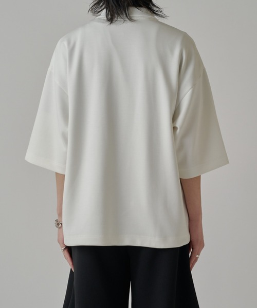 Lui's（ルイス）の「ポンチオーバーポロ（Tシャツ/カットソー・メンズ・ブラック/オフホワイト/グレー・FREE）」の7枚目の写真