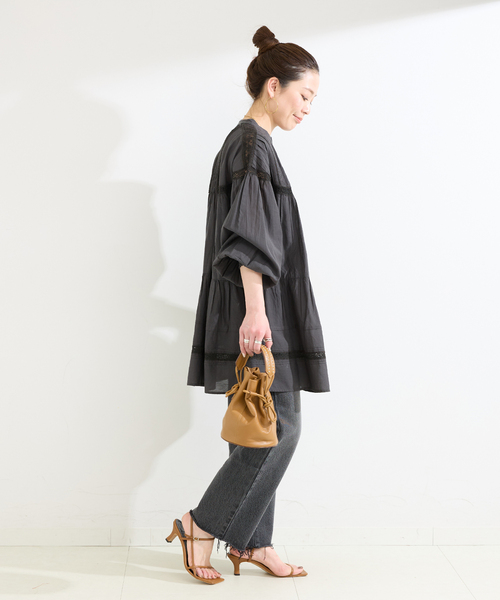 Fanaka(ファナカ)の「【WEB限定】FANAKA / ファナカ リバーレースチュニックワンピース(チュニック・レディース・ブラック/ホワイト・FREE)」の9枚目の写真