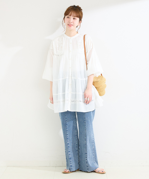 Fanaka(ファナカ)の「【WEB限定】FANAKA / ファナカ リバーレースチュニックワンピース(チュニック・レディース・ブラック/ホワイト・FREE)」の15枚目の写真