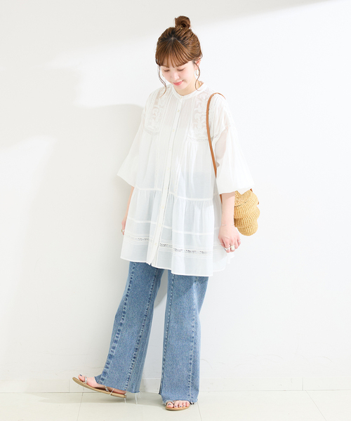 Fanaka(ファナカ)の「【WEB限定】FANAKA / ファナカ リバーレースチュニックワンピース(チュニック・レディース・ブラック/ホワイト・FREE)」の16枚目の写真