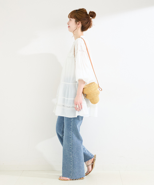 Fanaka(ファナカ)の「【WEB限定】FANAKA / ファナカ リバーレースチュニックワンピース(チュニック・レディース・ブラック/ホワイト・FREE)」の17枚目の写真