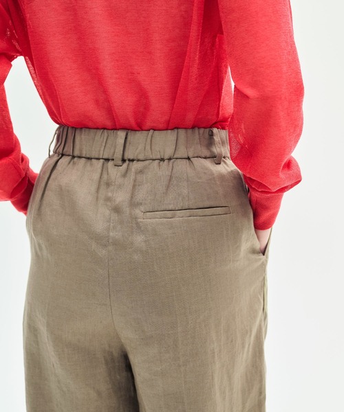 N.O.R.C（ノーク）の「【フレンチリネン】ストレートパンツ（スラックス・レディース・ブラウン/その他/ブラック・M/S）」の6枚目の写真