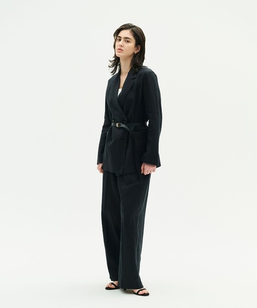 N.O.R.C（ノーク）の「【フレンチリネン】ストレートパンツ（スラックス・レディース・ブラウン/その他/ブラック・M/S）」の20枚目の写真
