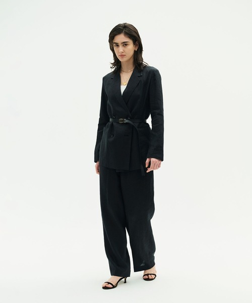 N.O.R.C（ノーク）の「【フレンチリネン】ストレートパンツ（スラックス・レディース・ブラウン/その他/ブラック・M/S）」の21枚目の写真
