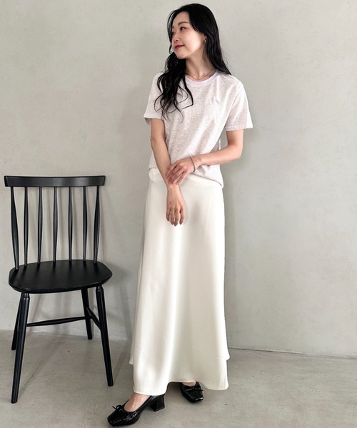 POLOCHAMPS（ポロチャンプス）の「POLOCHAMPS(ポロチャンプス)/ ワンポイント刺繍 クルーネック半袖Tシャツ ボーダー/刺繍Tシャツ（Tシャツ/カットソー・レディース・パープル/ピンク/グレー/サックスブルー・FREE）」の22枚目の写真