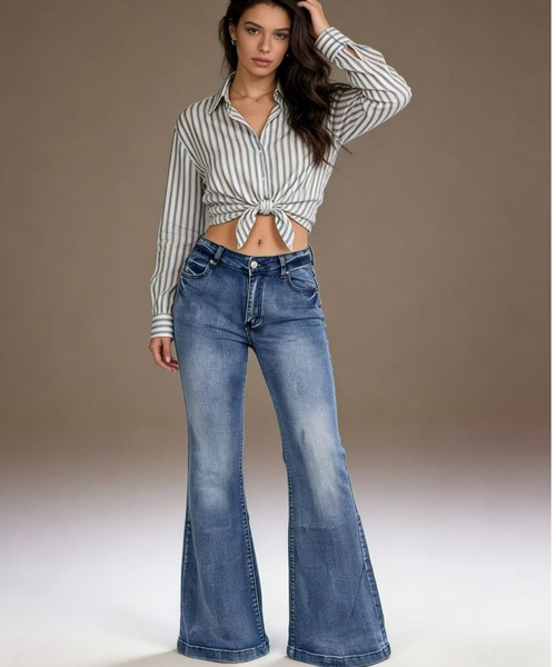 REBALANCE(リバランス)の「フレアデニムパンツ(デニムパンツ・レディース・A/B/D/C・SMALL/LARGE/MEDIUM)」の7枚目の写真