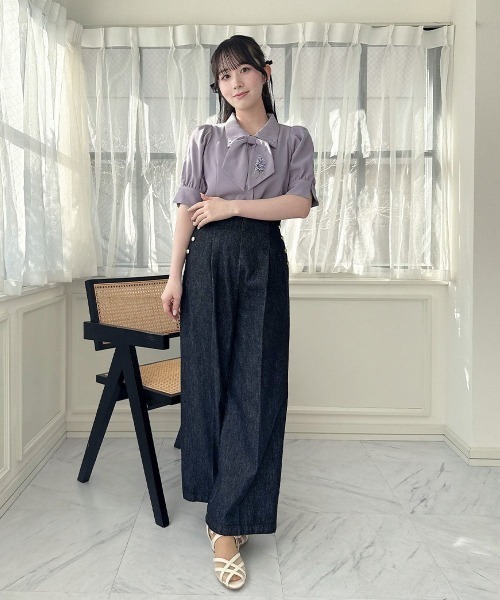 an another angelus(アンアナザーアンジェラス)の「【サイズ展開】ダブル釦マリンデニムパンツ/fint フィント(デニムパンツ・レディース・インディゴブルー/ブラック・1/0)」の11枚目の写真