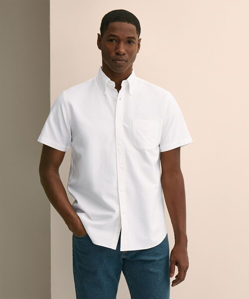 BROOKS BROTHERS(ブルックスブラザーズ)の「コットン オックスフォード ショートスリーブ フライデーシャツ(シャツ/ブラウス・メンズ・ライトブルー/ライトパープル/ホワイト・LARGE/MEDIUM/SMALL/X-LARGE)」の2枚目の写真