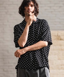 CAMBIO（カンビオ）の「mhs2627- Dot Pattern Open Collar Shirts オープンカラーシャツ(S600326cmb)（シャツ/ブラウス）」