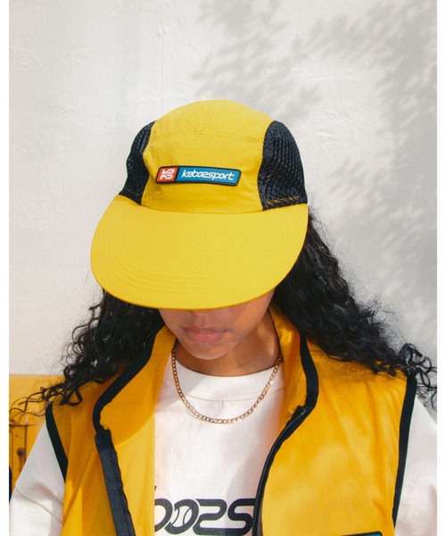KEBOZ(ケボズ)の「KEBOZ SPORTS NYLON CAP(キャップ・メンズ・ブラック/イエロー・FREE)」の2枚目の写真