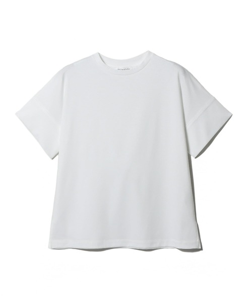 ESTNATION（エストネーション）の「ESTNATION / アルビニ コットンスムース カフスＴシャツ（Tシャツ/カットソー・レディース・ブラック/ホワイト/ブラウン/ベージュ/ネイビー/カーキ・FREE）」の11枚目の写真