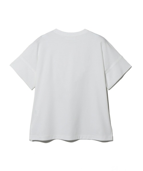 ESTNATION（エストネーション）の「ESTNATION / アルビニ コットンスムース カフスＴシャツ（Tシャツ/カットソー・レディース・ブラック/ホワイト/ブラウン/ベージュ/ネイビー/カーキ・FREE）」の12枚目の写真