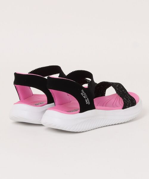 SKECHERS(スケッチャーズ)の「【SKECHERS】スポーツサンダル ULTRA FLEX 3.0(サンダル・キッズ・ブラック×ピンク/ラベンダー・19.0cm/20.0cm/21.0cm/22.0cm)」の4枚目の写真