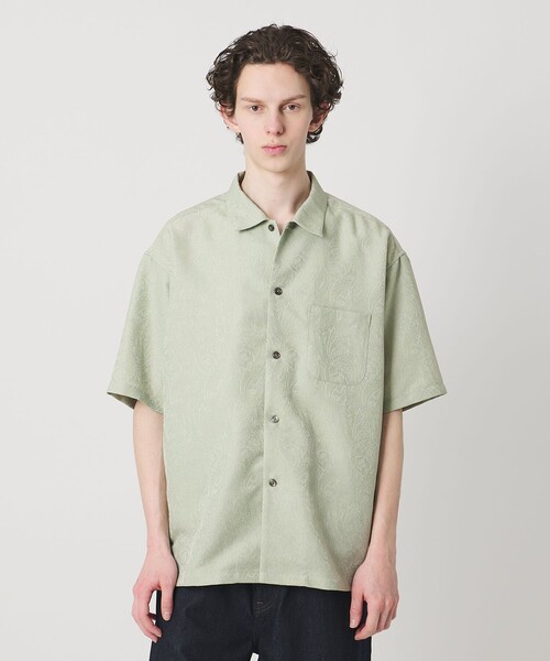 MONKEY TIME（モンキータイム）の「ジャガード ショートスリーブ シャツ（シャツ/ブラウス・メンズ・ライム/ダークグレー・S/XL/L/M）」の5枚目の写真