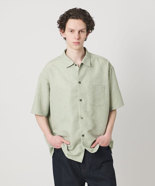 MONKEY TIME（モンキータイム）の「ジャガード ショートスリーブ シャツ（シャツ/ブラウス・メンズ・ライム/ダークグレー・S/XL/L/M）」の6枚目の写真