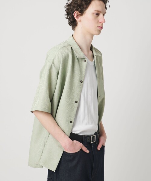 MONKEY TIME（モンキータイム）の「ジャガード ショートスリーブ シャツ（シャツ/ブラウス・メンズ・ライム/ダークグレー・S/XL/L/M）」の9枚目の写真