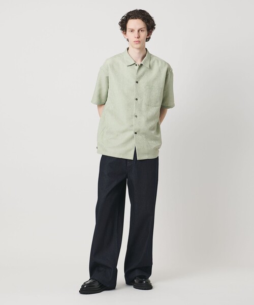 MONKEY TIME（モンキータイム）の「ジャガード ショートスリーブ シャツ（シャツ/ブラウス・メンズ・ライム/ダークグレー・S/XL/L/M）」の16枚目の写真