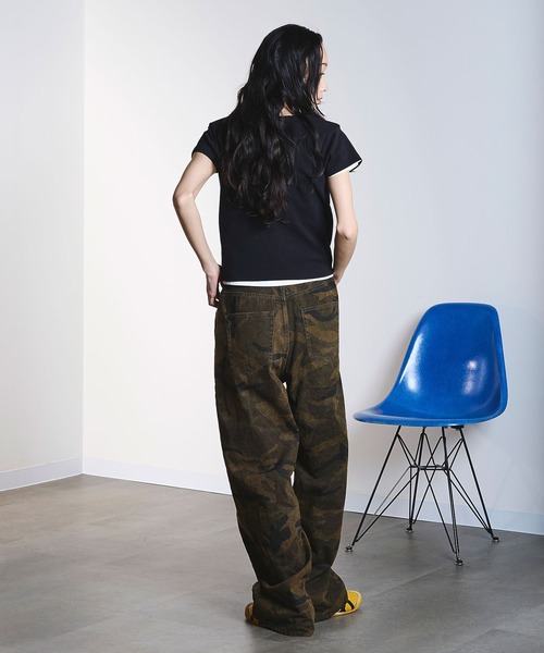 ROSE BUD（ローズバッド）の「COMPACT S/S TEE（Tシャツ/カットソー・レディース・ブラック/ライトブルー/ホワイト・ONE SIZE）」の10枚目の写真