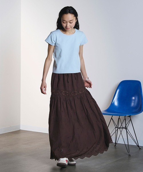 ROSE BUD（ローズバッド）の「COMPACT S/S TEE（Tシャツ/カットソー・レディース・ブラック/ライトブルー/ホワイト・ONE SIZE）」の6枚目の写真