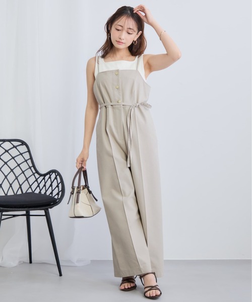 COHINA(コヒナ)の「デニムライクオールインワン 【低身長・小柄女性】(つなぎ/オールインワン・レディース・ベージュ/インディゴブルー/ブラック系その他3・SHORT/REGULAR)」の11枚目の写真