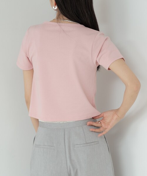 GALLEST（ギャレスト）の「ロゴタイトTシャツ（Tシャツ/カットソー・レディース・ネイビー/ピンク/オフホワイト・38）」の6枚目の写真