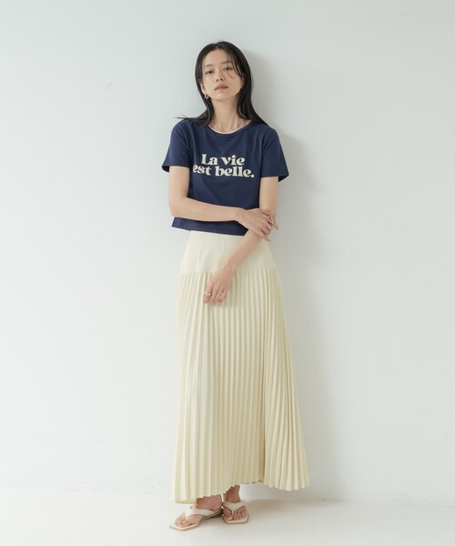 GALLEST（ギャレスト）の「ロゴタイトTシャツ（Tシャツ/カットソー・レディース・ネイビー/ピンク/オフホワイト・38）」の8枚目の写真