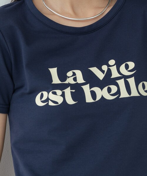 GALLEST（ギャレスト）の「ロゴタイトTシャツ（Tシャツ/カットソー・レディース・ネイビー/ピンク/オフホワイト・38）」の11枚目の写真