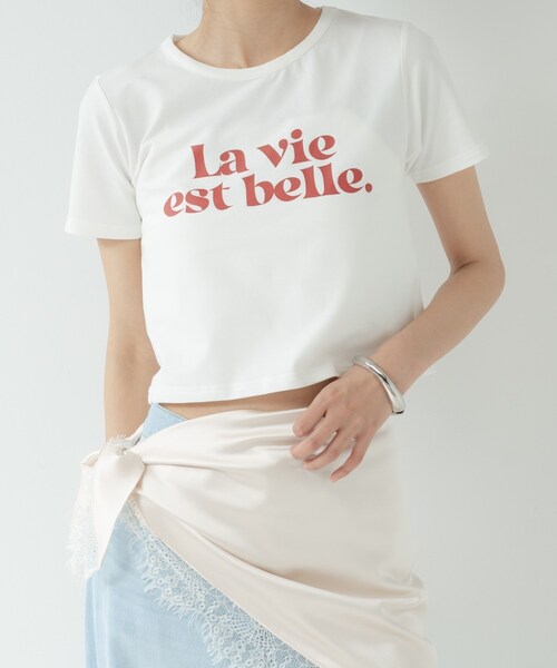 GALLEST（ギャレスト）の「ロゴタイトTシャツ（Tシャツ/カットソー・レディース・ネイビー/ピンク/オフホワイト・38）」の15枚目の写真