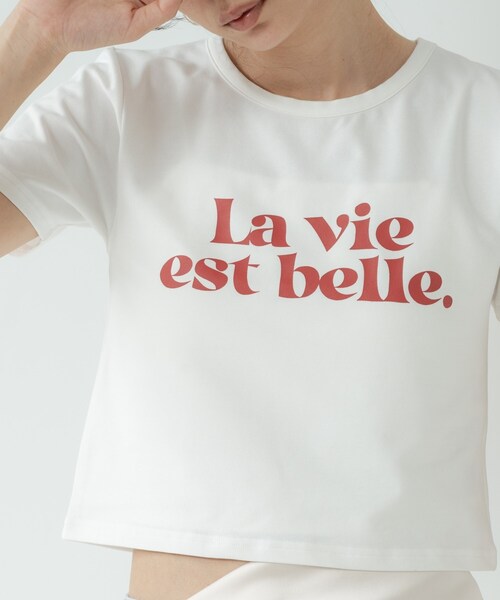 GALLEST（ギャレスト）の「ロゴタイトTシャツ（Tシャツ/カットソー・レディース・ネイビー/ピンク/オフホワイト・38）」の17枚目の写真