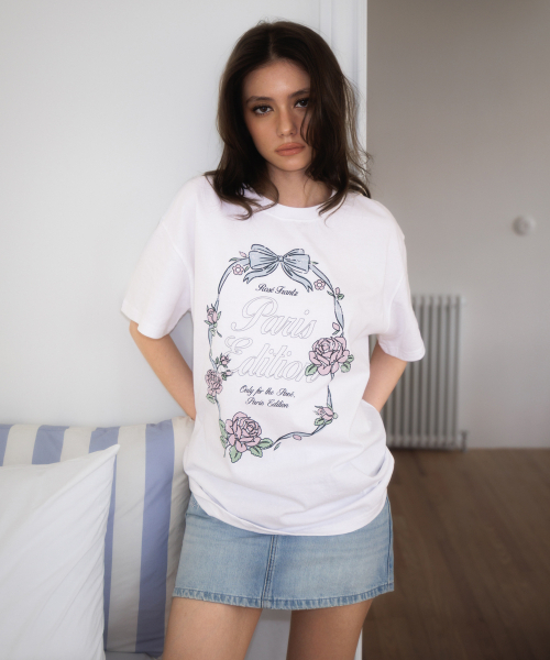 ROSEFRANTZ（ロゼフランツ）の「Vintage Floral Frame T-shirt [White]（Tシャツ/カットソー・レディース・ホワイト・OS）」の11枚目の写真