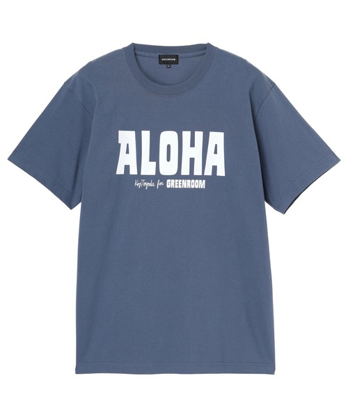 GREENROOM（グリーンルーム）の「【GREENROOM / グリーンルーム】KOJI TOYODA ALOHA TEE（Tシャツ/カットソー・メンズ・ホワイト/ネイビー/ライトブルー・LARGE/X-LARGE/MEDIUM）」の3枚目の写真