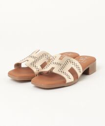 OH! MY SANDALS オーマイサンダルズ CUTTING LEATHER MULE カッティングレザーミュール 5882 CHAMPAN