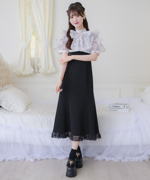 couture BY ROJITA(クチュールバイロジータ)の「花柄ドッキングワンピース(ワンピース・レディース・ブラック/ブルー/ピンク・FREE)」の13枚目の写真