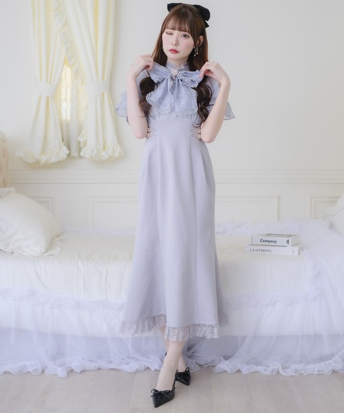 couture BY ROJITA(クチュールバイロジータ)の「花柄ドッキングワンピース(ワンピース・レディース・ブラック/ブルー/ピンク・FREE)」の12枚目の写真