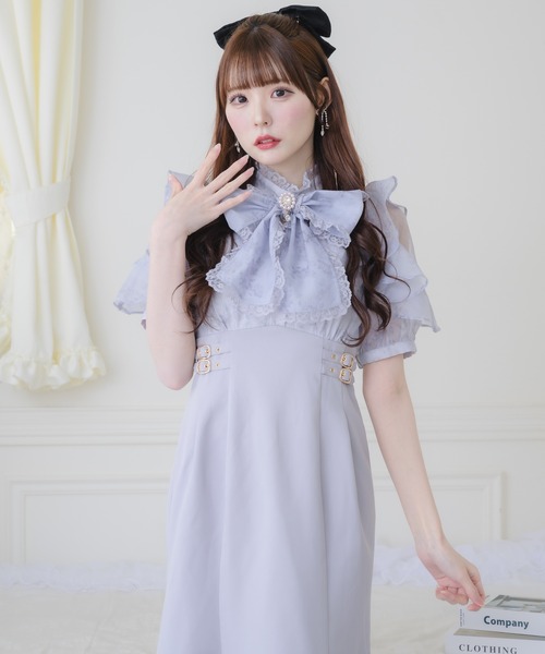 couture BY ROJITA(クチュールバイロジータ)の「花柄ドッキングワンピース(ワンピース・レディース・ブラック/ブルー/ピンク・FREE)」の22枚目の写真