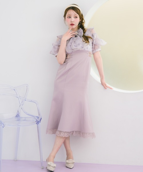 couture BY ROJITA(クチュールバイロジータ)の「花柄ドッキングワンピース(ワンピース・レディース・ブラック/ブルー/ピンク・FREE)」の8枚目の写真